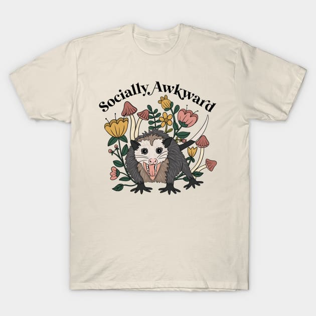 Socially Awkward Possum T-Shirt by RememberNovember